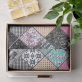 パッチワークのレトロヴィンテージ色パッチワークキルティング 薄葉紙 (ギフト)