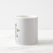 パッチワークの星のマグ コーヒーマグカップ (中央)