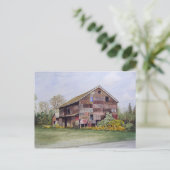 パッチワークの納屋はがき ポストカード (スタンド正面)