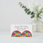 パッチワークの絵画のキルトの名刺 名刺 (スタンド正面)