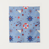 パッチワークの航海のなデザイン タペストリー (正面)