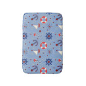 パッチワークの航海のなデザイン バスマット (正面縦)