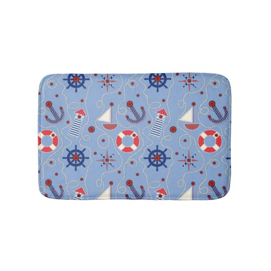 パッチワークの航海のなデザイン バスマット (正面)