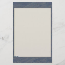 パッチワークの青い文房具 便箋