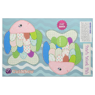 パッチワークの魚- DIYのプラシ天--を切って下さい及び縫って下さい ファブリック