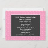 パッチワークの(紋章の)フラ・ダ・リのCrawfishのベビーシャワーの女の子 招待状 (裏面)