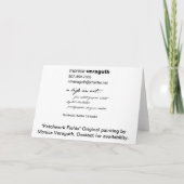 パッチワークは挨拶状の守備につきます カード (裏面)