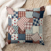 「パッチワークアメリカーナ」装飾用クッション クッション (ブランケット)