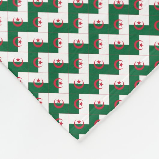 パッチワークアルジェリア国旗のパターン フリースブランケット (角)