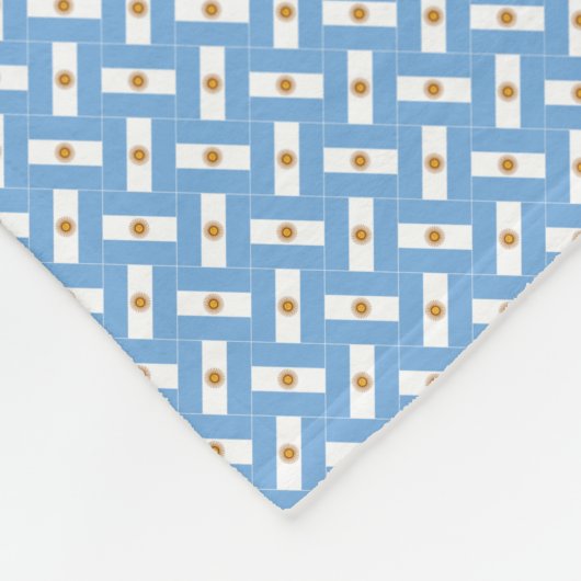 パッチワークアルゼンチン国旗のパターン フリースブランケット (角)