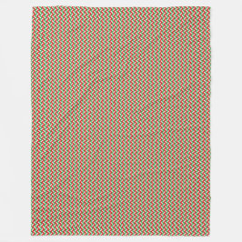 パッチワークイラン国旗のパターン フリースブランケット