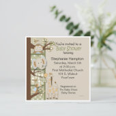 パッチワークイングリーンズベビーシャワー招待状 招待状 (スタンド正面)