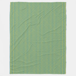 パッチワークウクライナ国旗のパターン フリースブランケット