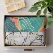 パッチワークカラフルとリーフパターン 薄葉紙 (ギフト)