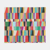 パッチワークカラフルのパタモダンーン フリースブランケット (正面(横))