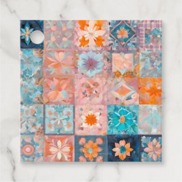 パッチワークカラフルキルトアートギフトラベル フェイバータグ