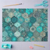 パッチワークカラフルキルトアートティッシュペーパー 薄葉紙 (クラフト)