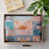 パッチワークカラフルキルトアートティッシュペーパー 薄葉紙 (ギフト)