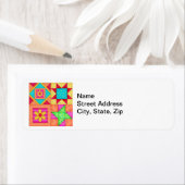 パッチワークカラフルキルトアート ラベル (インサイチュ)