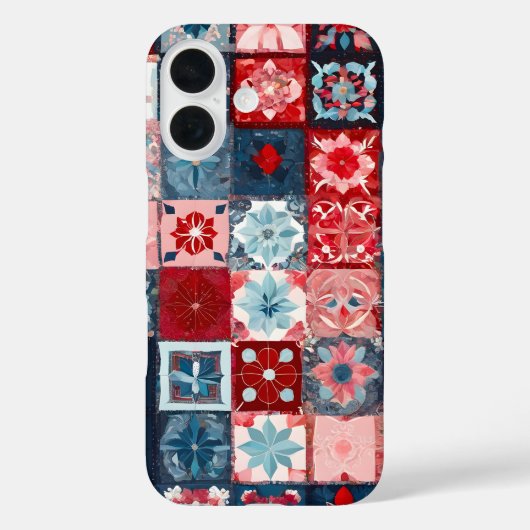 パッチワークカラフルキルトアートiPhoneケース Case-Mate iPhoneケース (裏面)