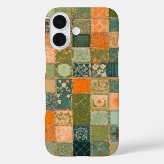 パッチワークカラフルキルトアートiPhoneケース Case-Mate iPhoneケース (裏面)