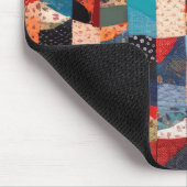 パッチワークカラフルキルトパターン マウスパッド (コーナー)