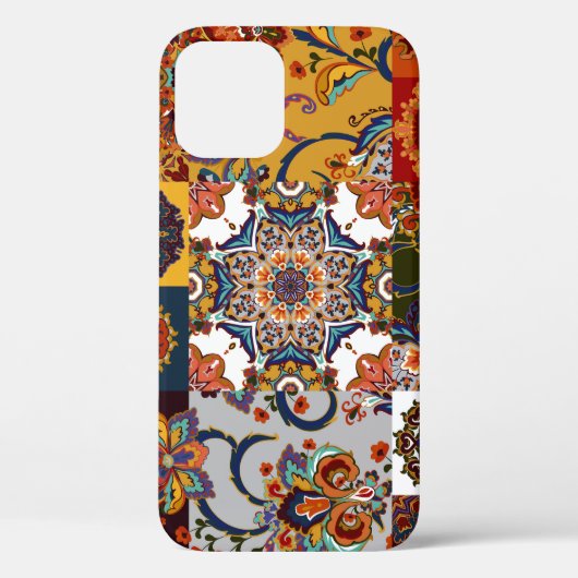 パッチワークカラフルタイル:マジョリカ陶芸スタイル Case-Mate iPhoneケース (裏面)