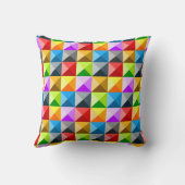 パッチワークカラフル幾何学模様モノグラム クッション (裏面)