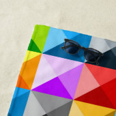 パッチワークカラフル幾何学模様モノグラム ビーチタオル (インサイチュ)