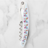 パッチワークカラフル蝶デザインコルク抜き ソムリエナイフ (正面)