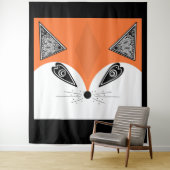 パッチワークキツネ、アップリケキツネ、キツネ、子供 タペストリー (インサイチュ)