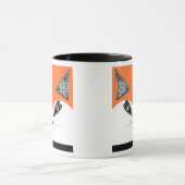 パッチワークキツネ、アップリケキツネ、キツネ、子供 マグカップ (中央)