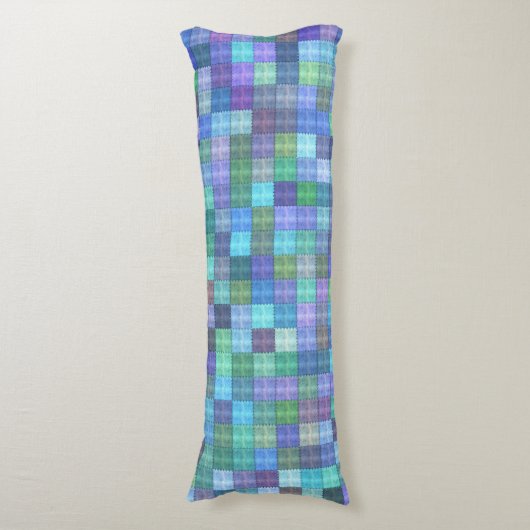 パッチワークキルトの体の枕 ボディピロー (正面縦)