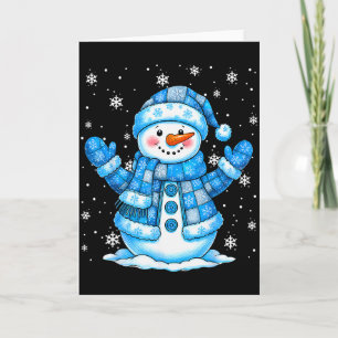 パッチワークキルトの雪だるまキルター メリークリスマスパジャマ カード