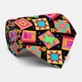 パッチワークキルトアートメンズタイ ネクタイ (ロール)