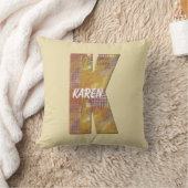 パッチワークキルトカントリースタイルレターKモノグラム クッション (ブランケット)