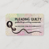 パッチワークキルトキルターキルティングのシーストレス 名刺 (正面)