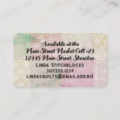 パッチワークキルトキルターキルティングのシーストレス 名刺 (裏面)