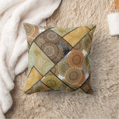 パッチワークキルトセラミックタイル円マンダラパッチ クッション (ブランケット)