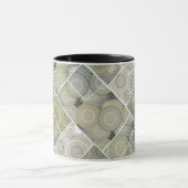 パッチワークキルトセラミックタイル円マンダラパッチ マグカップ (中央)