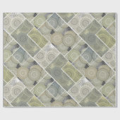 パッチワークキルトセラミックタイル円マンダラパッチ ラッピングペーパー (フラット)