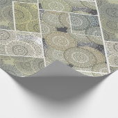 パッチワークキルトセラミックタイル円マンダラパッチ ラッピングペーパー (角)