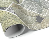 パッチワークキルトセラミックタイル円マンダラパッチ ラッピングペーパー (ロールコーナー)