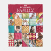 パッチワークキルトパターン12写真 フリースブランケット (正面)