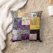 パッチワークキルトパターン クッション (ブランケット)