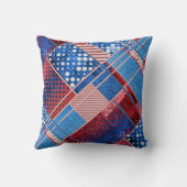 パッチワークキルトブルージーンズパターンピロー クッション (裏面)