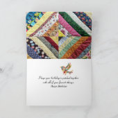 パッチワークキルトプリント誕生日パターン カード (内部)