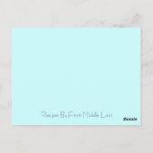 パッチワークキルトレシピカード(青) ポストカード (裏面)