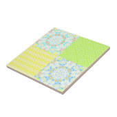 パッチワークキルト装飾用レトロヴィンテージフローラ型 タイル (側面)