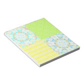 パッチワークキルト装飾用レトロヴィンテージフローラ型 ノートパッド (アングル)